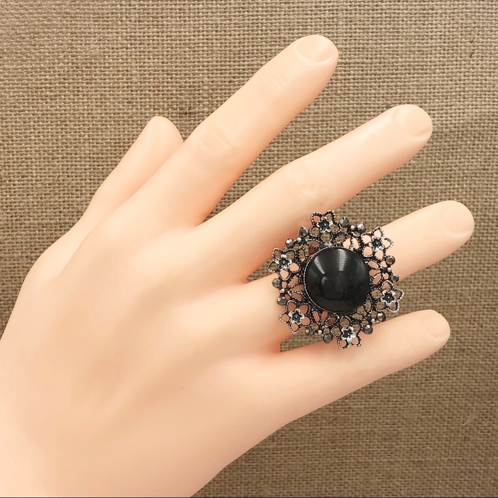 🍀 Dot Center Flower Adjustable Rings - Picture 3 of 4